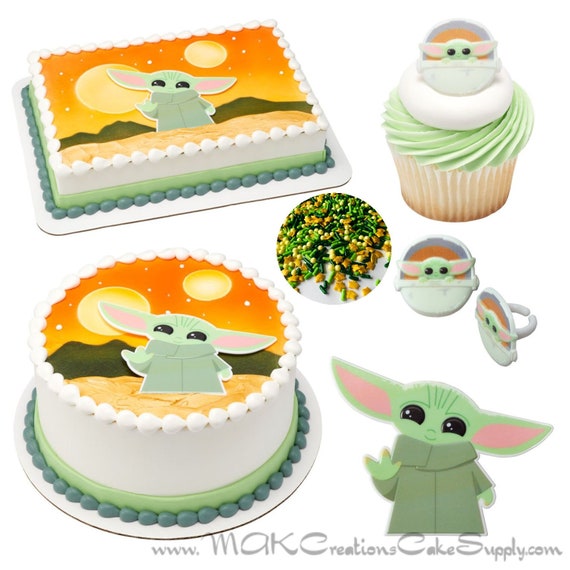 The Child Mandalorian Baby Yoda Cake Lay On Cupcake Etsy The Child Mandalorian Baby Yoda Cake Lay On Cupcake Etsy