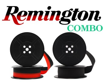 2 PACK COMBO REMINGTON Typewriter Black and Red and Black Ink Ribbon Spool