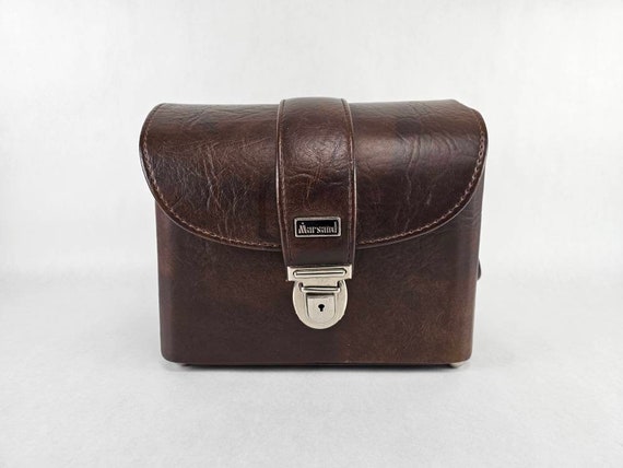 Vintage Marsand Faux Leather Brown Camera Bag 70\'s - Etsy