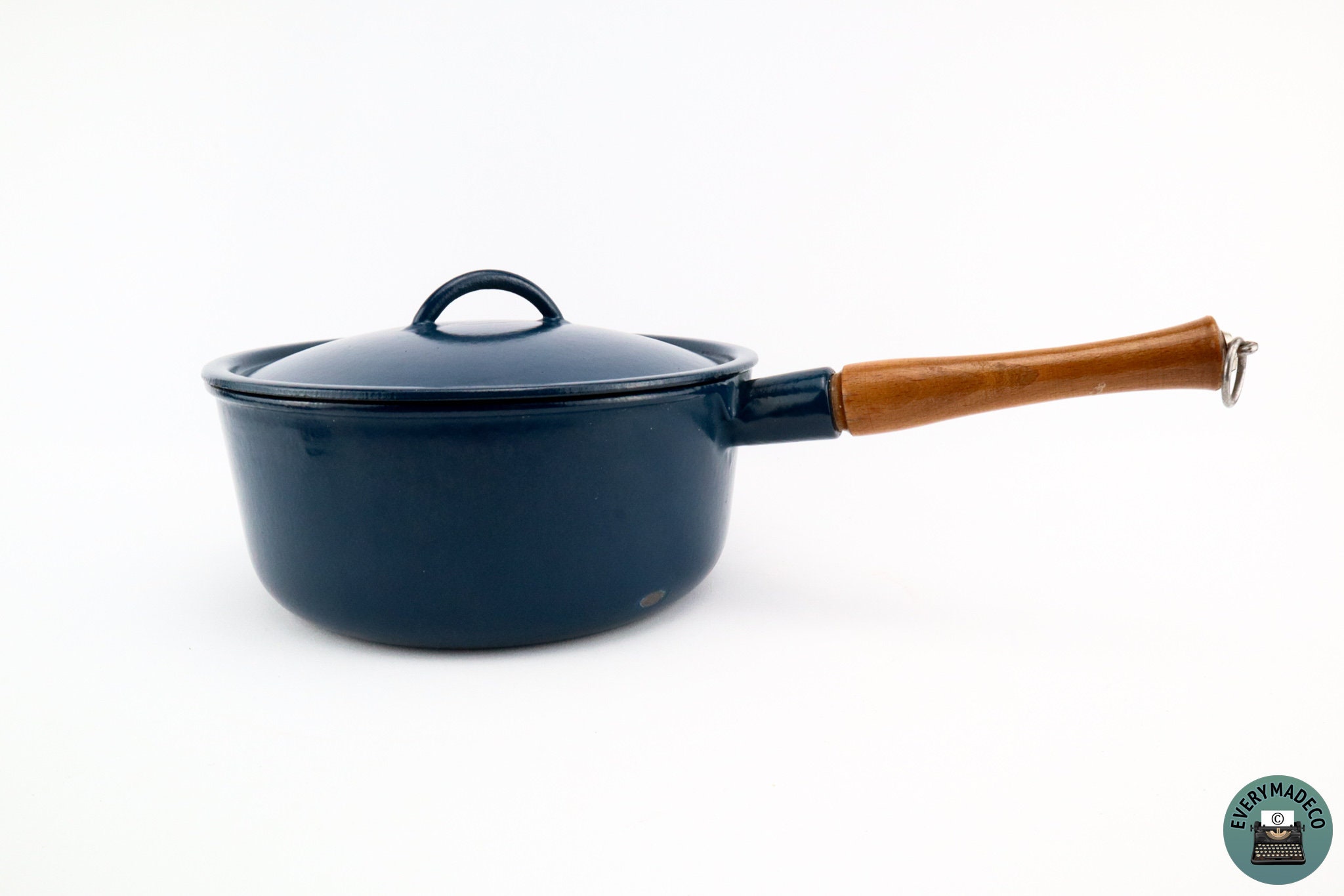 Descoware FE Belgium 22 Dark Blue Enameled Cast Iron Pot With Etsy
