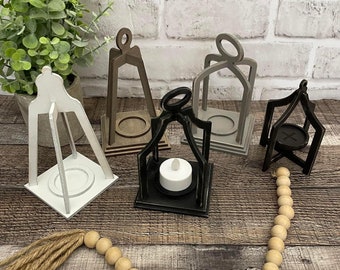 Mini Lanterns, Mini Farmhouse Lanterns, Mini Tiered Tray Decor