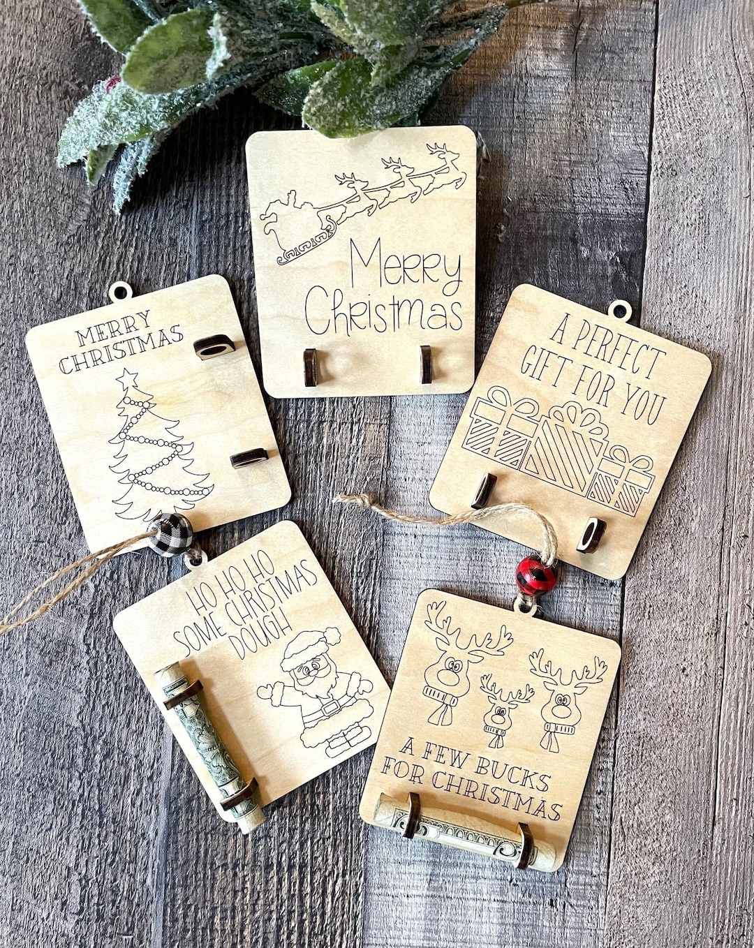 Christmas Money Holder Ornaments Money Holder Ornaments Etsy