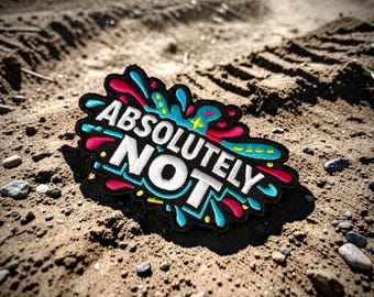Absolutely not off Hat Patch | Mudding Trucker Hat Patch | ATV Off Road Patch | Checkered Flag Patch | Hat Bar Patch