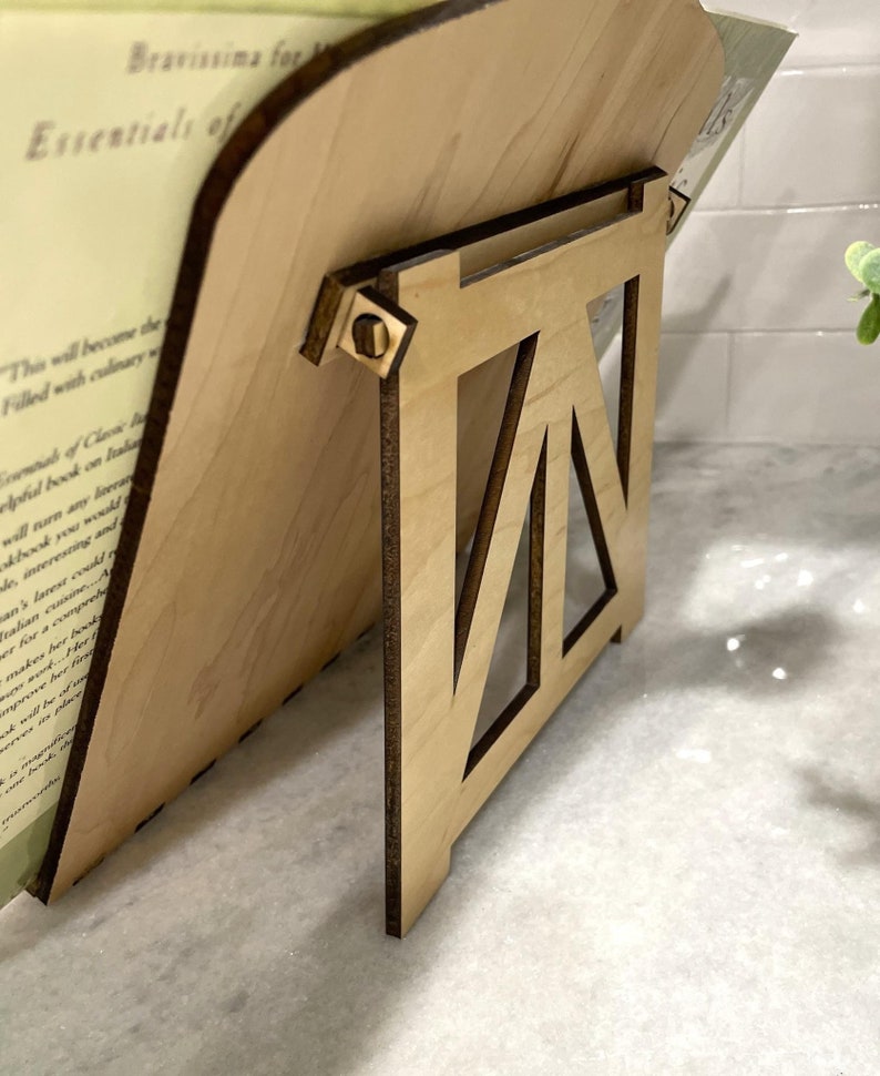 Cutting Board Cookbook Holder Moms Kitchen Cookbook Stand Etsy