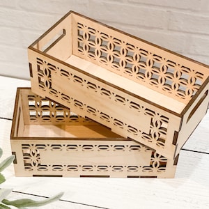 Set of 2 Farmhouse Decorative Storage Baskets