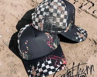 Mud Splat Ponytail Mid- Trucker Hat – Blank Hat Ready for Customization