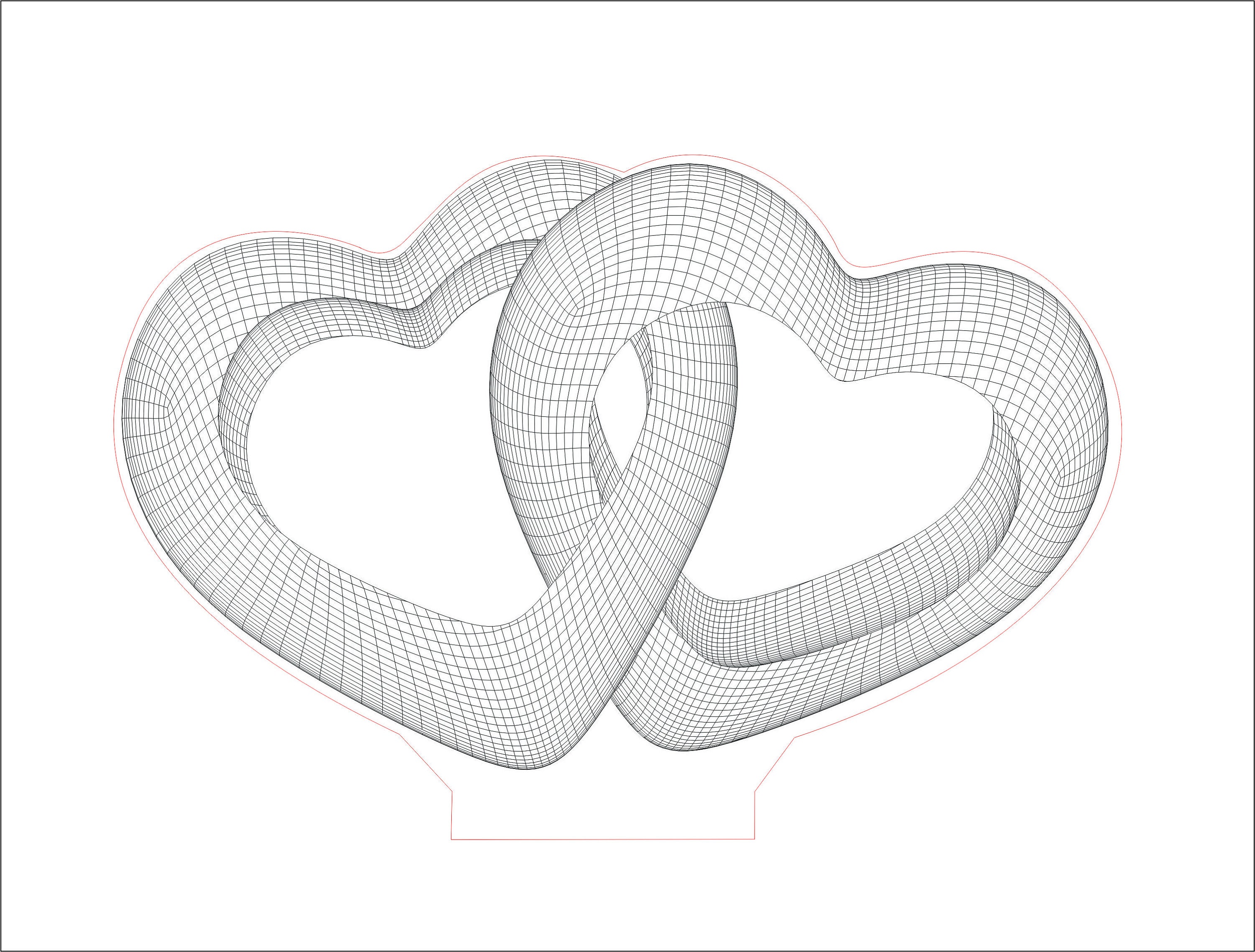 Heart Ring 3D LED Lamp Vector File (digital Download) - Etsy UK