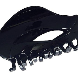Parcelona French Swift Black Jaw Hair Claw Clip Clamp with Covered Spring
