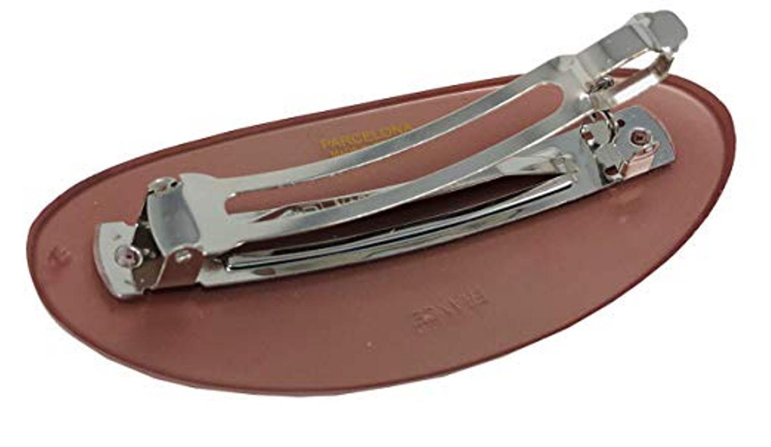 Parcelona Haarklammer Aus Zelluloid – Automatische Spange, Oval, Ca. 10 Cm (Made In France)