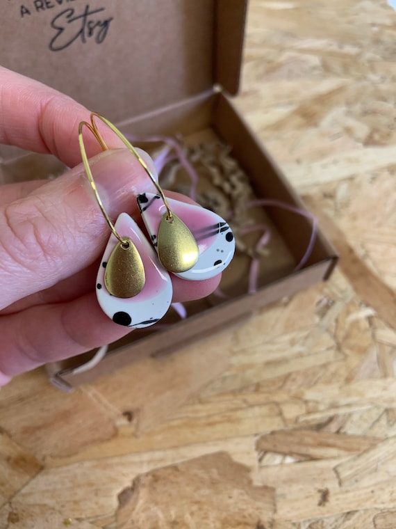 Ceramic drop earrings deals