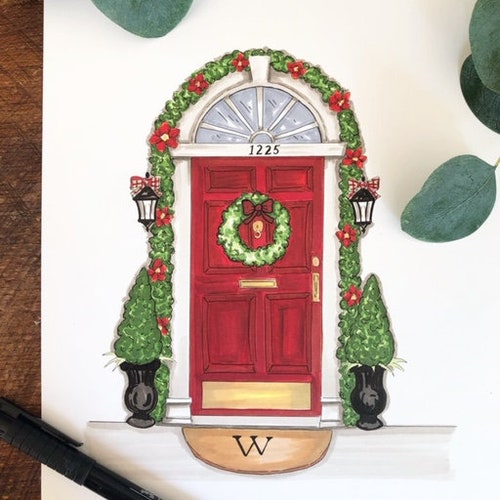 Front Door Portrait, Door Illustration, Housewarming Gift, New Homeowner, Closing Day, Our First high quality Home