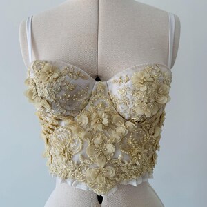 The Daphne Bralette - Embellished Bridgerton bralette, beaded, sequin, bralette, top, croptop, bra, embroidered bralette top