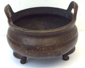 Old Chinese Dynasty Signed Xuande Mark Bronze Censer Incense Holder