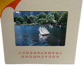September 61 New York City Central Park Model Ship Racing Kodachrome 35mm Slides