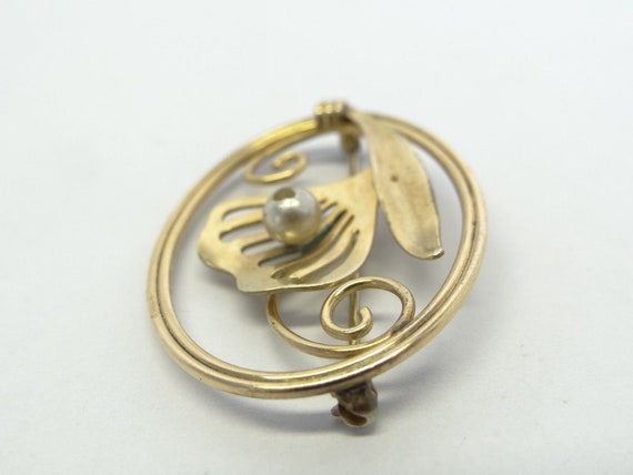 Vintage Gold Fill Andell Ladies Womens Pin Brooch… - image 4