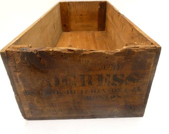 Congress York-Hutchinson Boston Mass Antique Old Crate Shipping Advertising