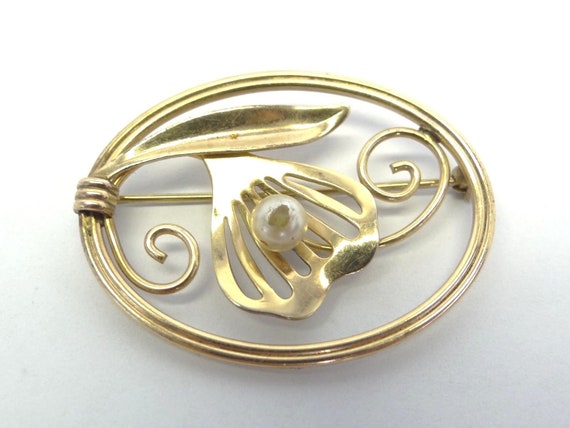 Vintage Gold Fill Andell Ladies Womens Pin Brooch… - image 1