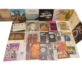 Mixed Lot of 25 Estate Found Untested Vinyl Records Archie Bell Classical Elvis