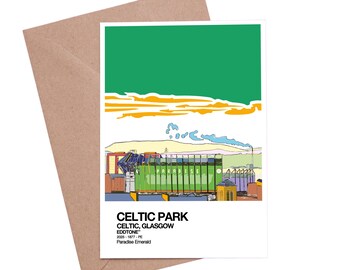Tarjeta de felicitación del Celtic Park Stadium Rangers FC