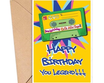 Tarjeta de cumpleaños con la mixtape de Silver O.G., ¡Feliz Cumpleaños, Leyenda!