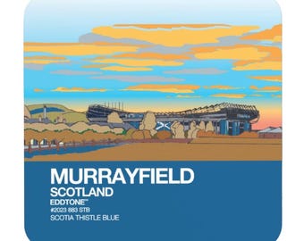 Posavasos del estadio Murrayfield: ilustración de Edimburgo, Escocia