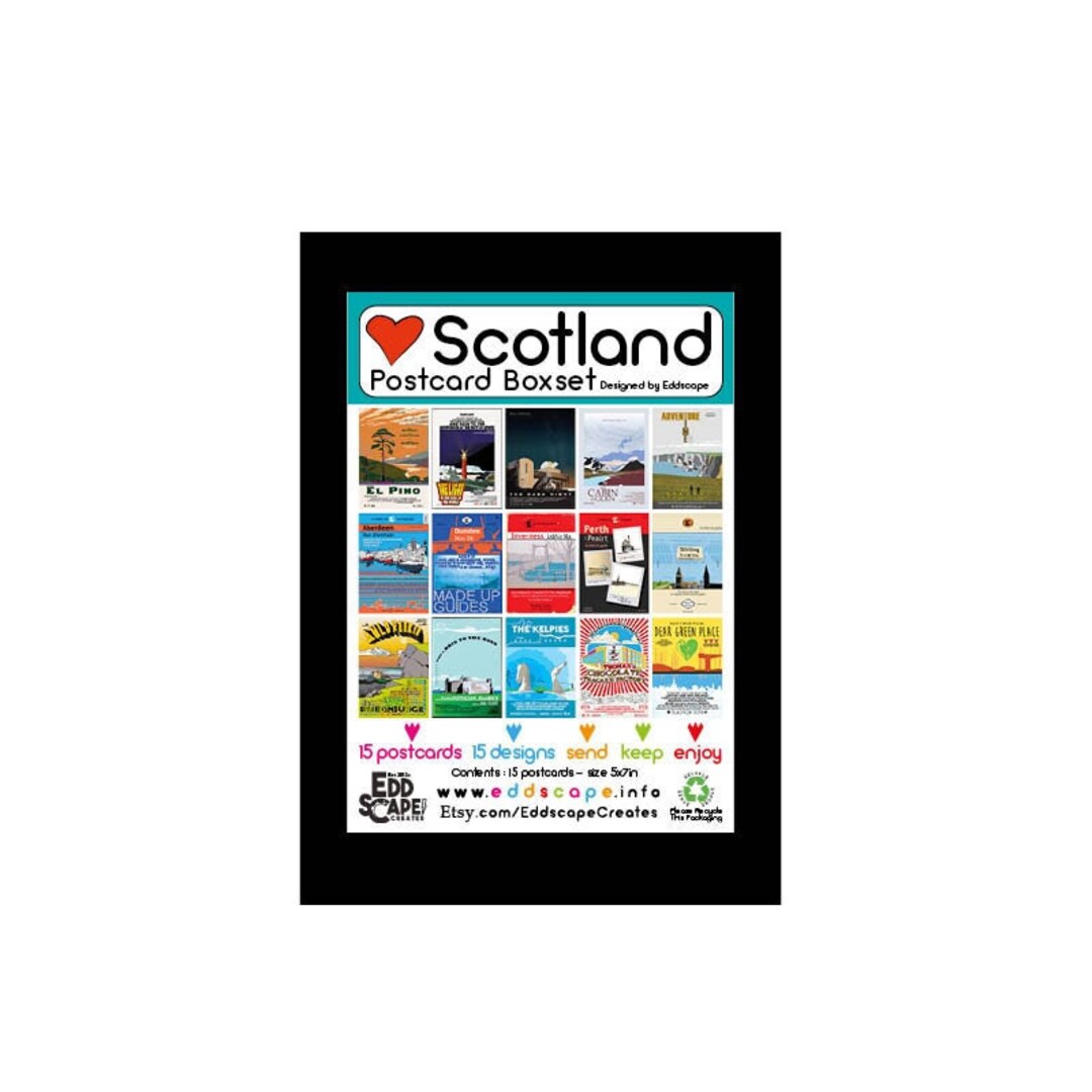 Scotland Postcards Boxset Etsy UK