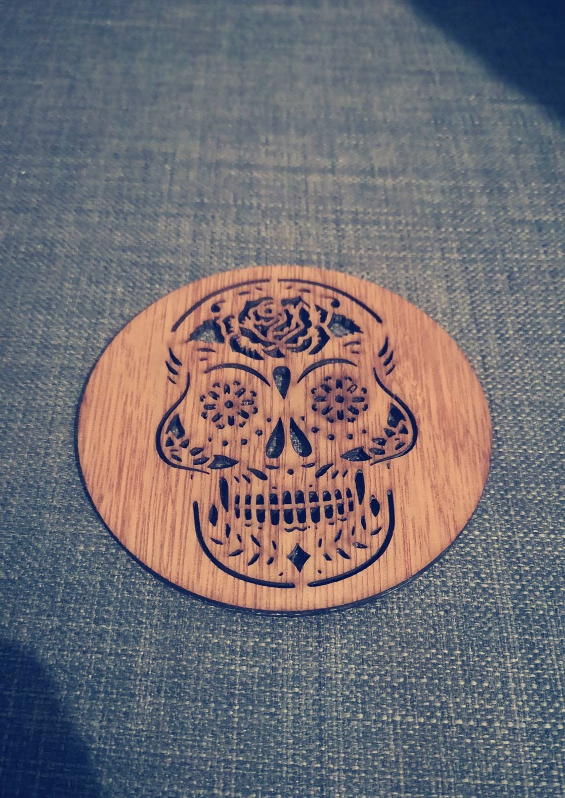 Las Calaveras Sous Verres en Bois