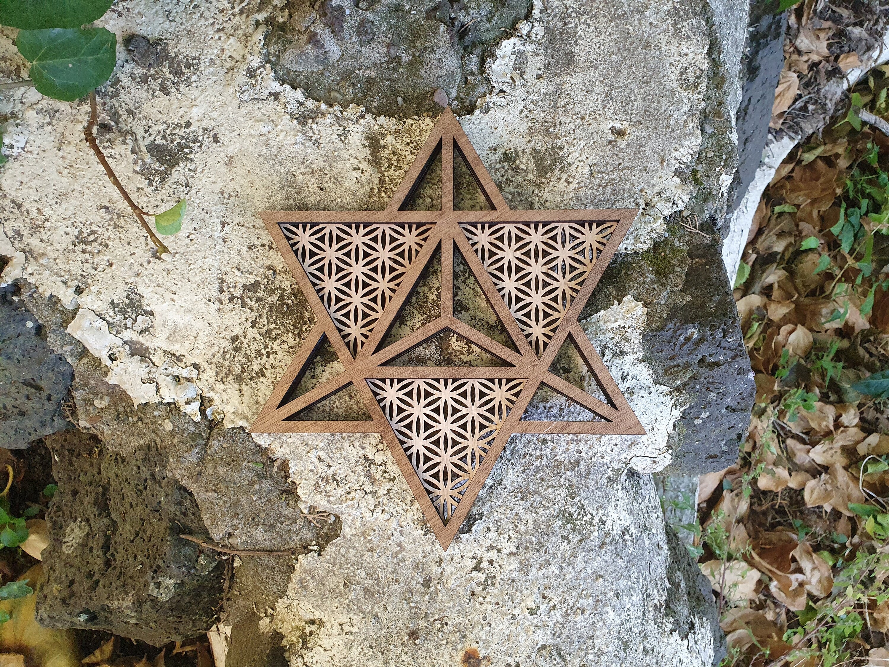 Merkaba - Fleur de Vie Géométrie Sacrée Bois