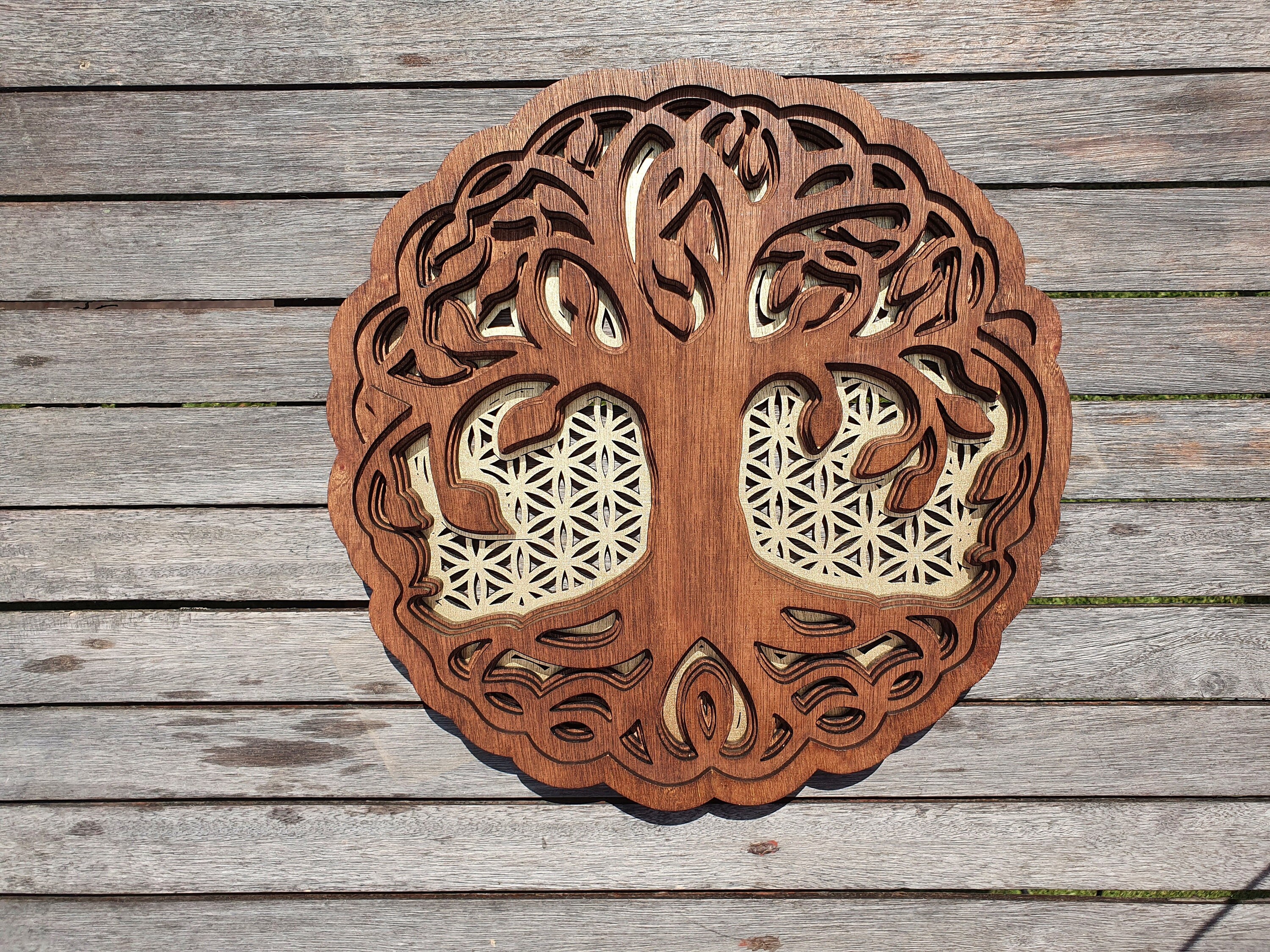 Arbre de Vie, Fleur Géométrie Sacrée, Décoration Murale