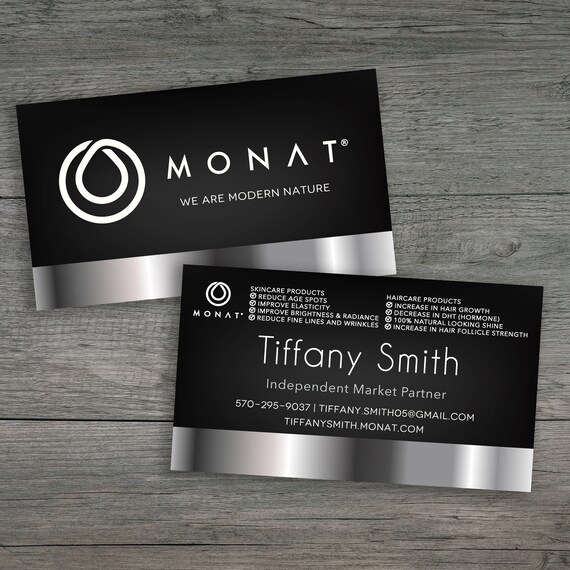 Monat Business Cards 35x2 Inches Monat Business Printable Etsy