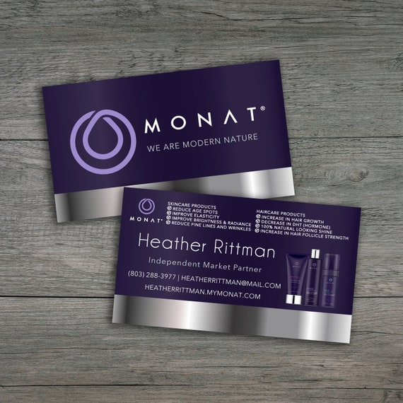 Monat Business Cards 35x2 Inches Monat Business Printable Etsy