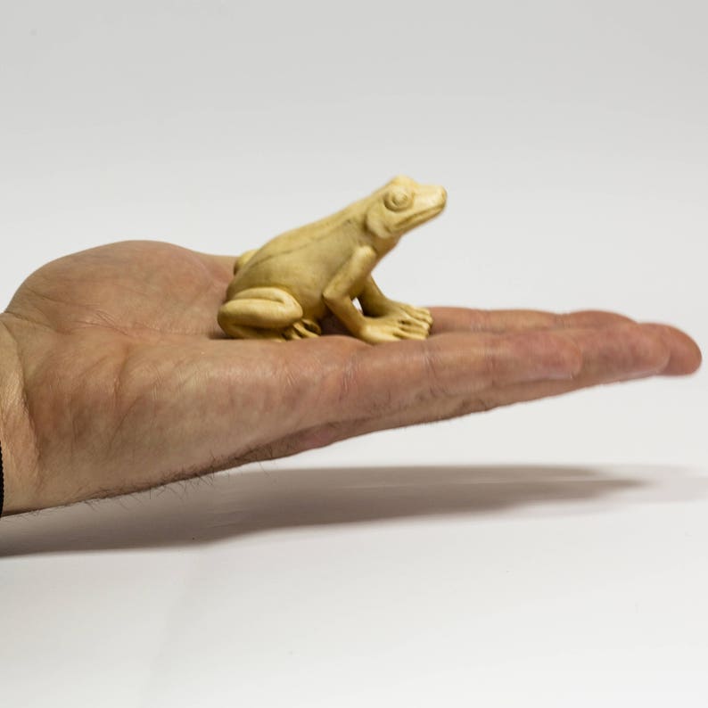 Wood Carving Frog Hand Carved Frog Natural Teak Wood Frog Etsy