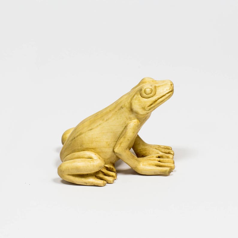 Wood Carving Frog Hand Carved Frog Natural Teak Wood Frog Etsy