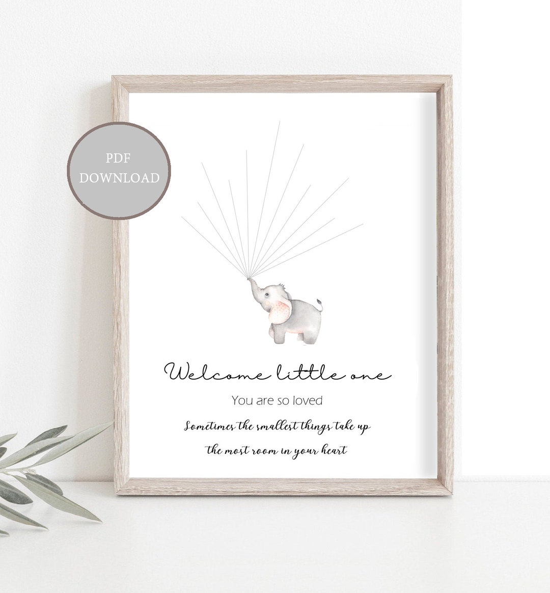 INSTANT DOWNLOAD PDF Format Baby Shower Fingerprint Tree Keepsake ...