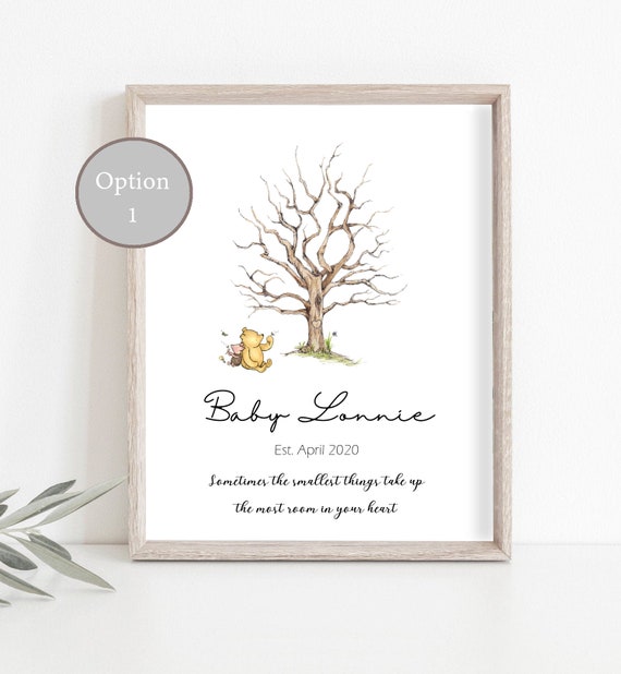 Digital Personalised Baby Shower Fingerprint Tree Keepsake | Etsy