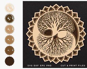 Download Tree Mandala Svg Etsy