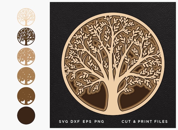 Tree Of Life Tree Of Life Svg Tree Cut File Svg By Layers Etsy