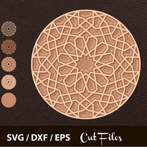 Download Layered 3d Mandala Svg Mandala Svg Cut File Mandala Cut Etsy