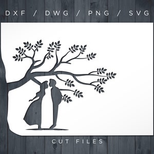 Rama SVG, Amor cople, árbol de la pared de la vida, arte de la pared, árbol de la vida, archivo cortado del árbol, árbol svg, Corte de vinilo, San Valentín svg, Rama, amor svg