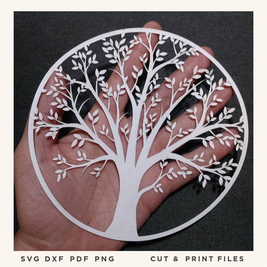 Tree Cut, Papercut Template, Cricut Files, Laser Cut Files, Paper Cut ...