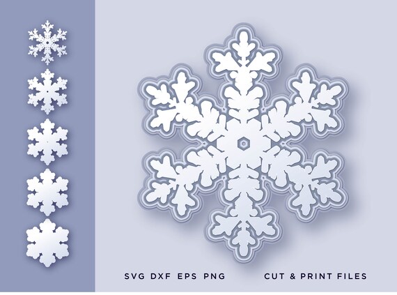 Download Christmas Snowflake Svg Snowflake 3d Svg Snowflake Layers Etsy