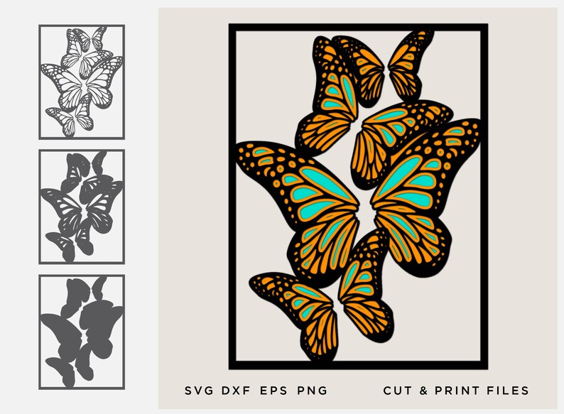 Download Butterfly svg Cut file Mandala Multilayer Layered svg 3D | Etsy