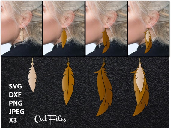 leather earring svg, feather earring svg, earrings svg, Stacked Earring, Earrings svg, Earrings dxf, Earrings Feathers, Earrings Acrylic