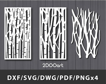 Tree Panels, Room divider, Wall Panels, Lattice, Room Decor, Wall vinyl, Tree Patterns, Tree on wall, Wall art, Paravent, Birch tree vector