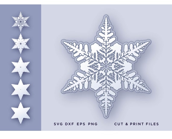 Download Christmas Snowflake Svg Snowflake 3d Svg Snowflake Layers Etsy