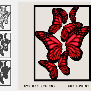 Butterfly svg, Cut file Mandala, Multilayer, Layered svg, 3D,  Cut file nautilus, Cut multilayer, SVG by layers, Cricut DIY, Laser cut, Cnc
