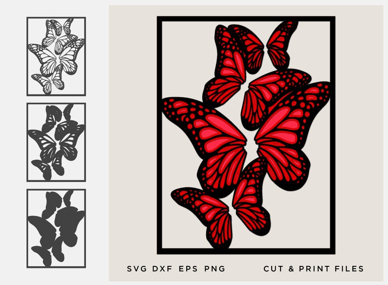 Download Butterfly svg Cut file Mandala Multilayer Layered svg 3D ...