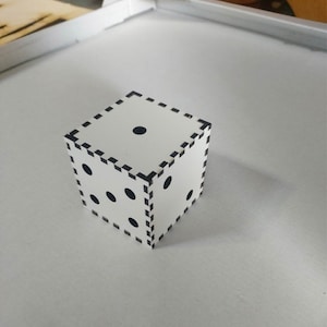 Glücksspielwürfel, Laser Cut-Datei, 3mm MDF-Material, Laserplan, Vektordateien für Holz oder Kunststoff Laserschneiden, Laser Cut Geschenkbox