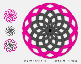 Máquina de ilusiones ópticas, vector 3D, SVG por capas, Cricut DIY, plan cnc, escultura cinética, archivo de corte, corte láser, png, dxf, eps, svg