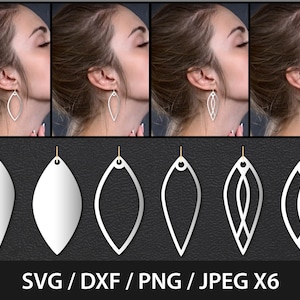 Stacked Earring, Earring svg, Earrings dxf, Tear Drop, Pendant svg, Teardrop Earrings, Earrings Acrylic, Leather earring svg, Earrings Wood